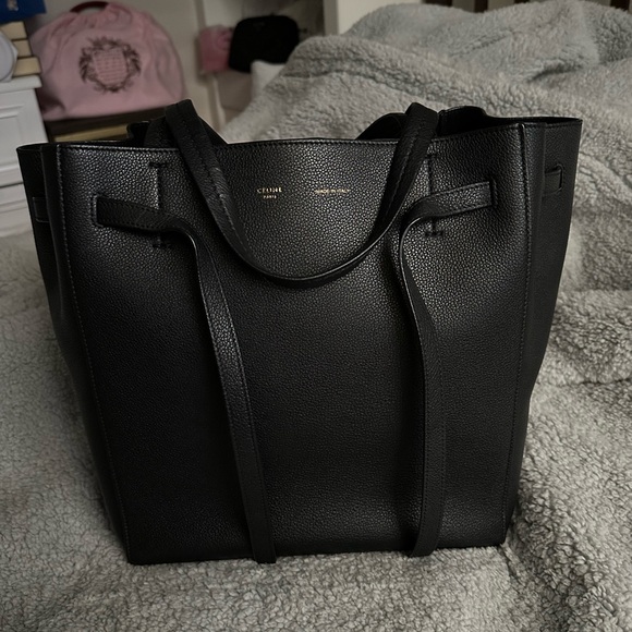 CELINE Grained Calfskin Small Phantom Cabas Tote - Picture 7 of 13